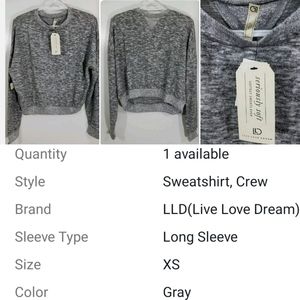 LLD Drop-Shoulder Sweatshirt XSMALL GREY COLOR 🆕️